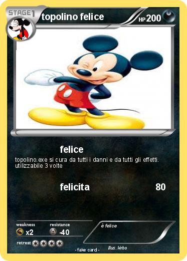 Pokemon topolino felice