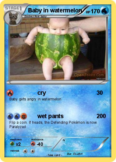 Pokemon Baby in watermelon
