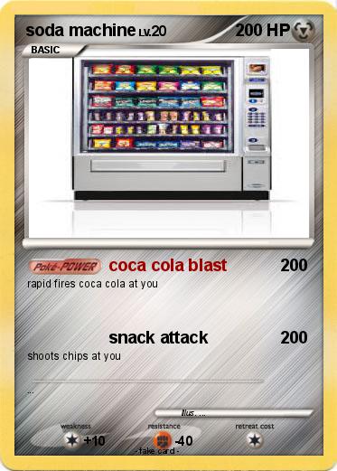 Pokemon soda machine
