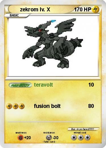Pokemon zekrom lv. X