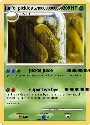 Pokemon jar 'o' pickles