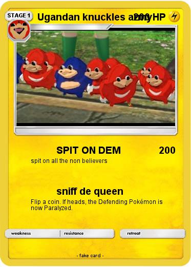 Pokemon Ugandan knuckles army