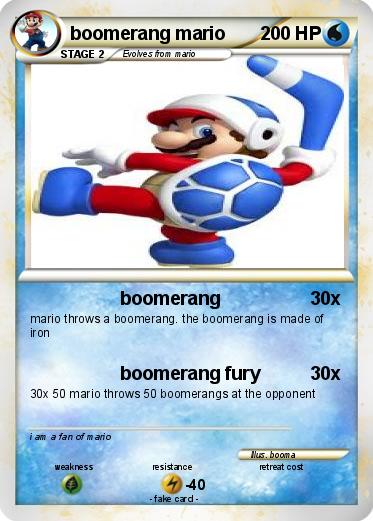 Pokemon boomerang mario