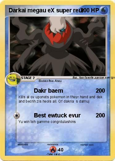 Pokemon Darkai megau eX super reur
