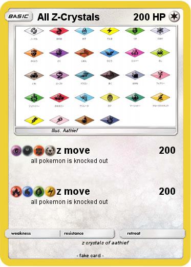 Pokemon All Z-Crystals