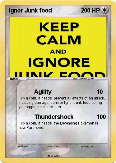 Pokemon Ignor Junk food