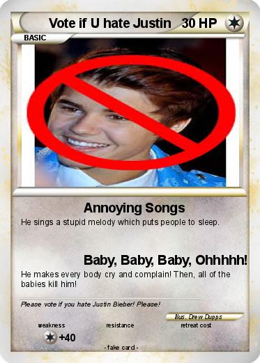Pokemon Vote if U hate Justin