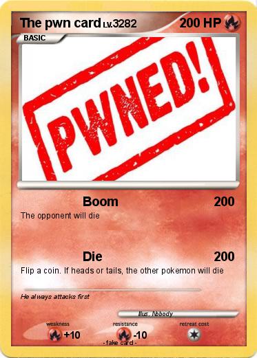 Pokemon The pwn card