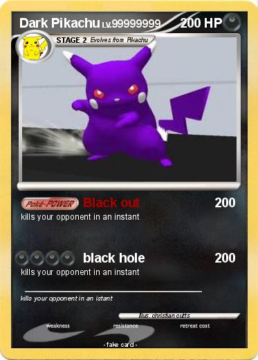 Pokemon Dark Pikachu