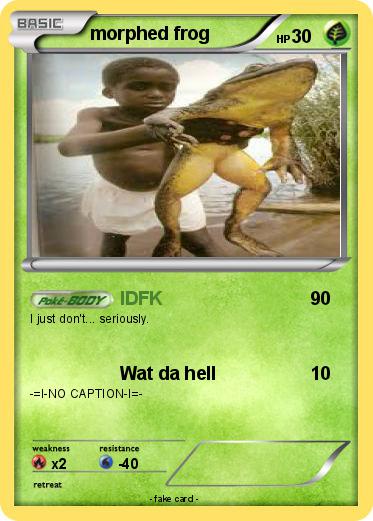 Pokemon morphed frog