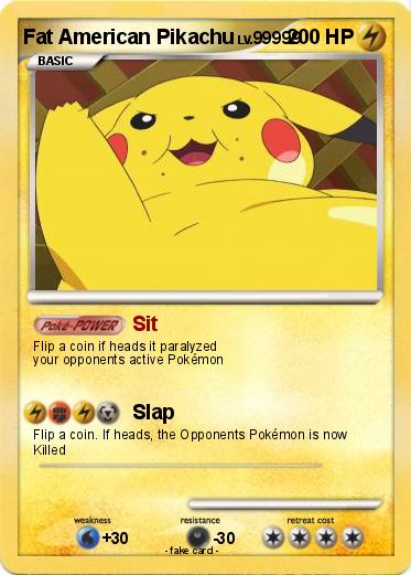 Pokemon Fat American Pikachu