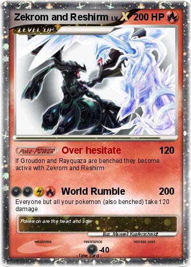 Pokemon Zekrom and Reshirm