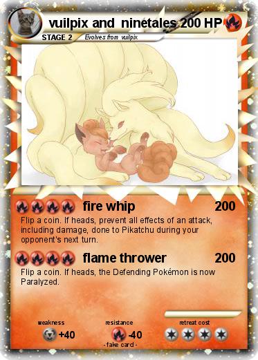 Pokemon vuilpix and  ninetales