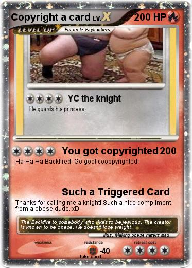 Pokemon Copyright a card