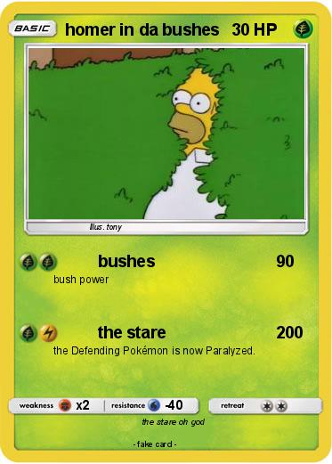 Pokemon homer in da bushes