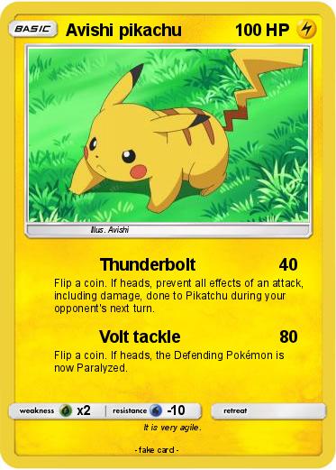 Pokemon Avishi pikachu