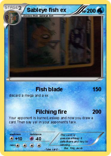 Pokemon Sableye fish ex