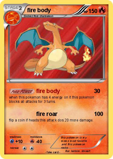 Pokemon fire body