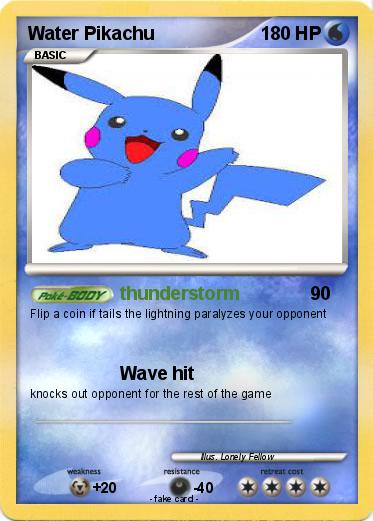 Pokemon Water Pikachu