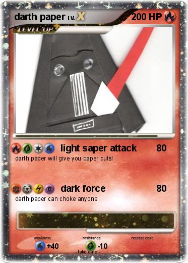 Pokemon darth paper