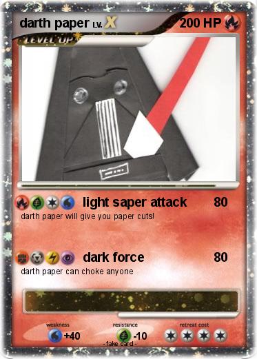 Pokemon darth paper