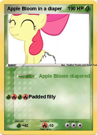 Pokemon Apple Bloom in a diaper