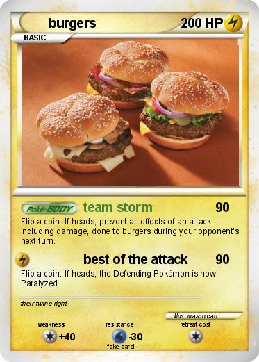Pokemon burgers
