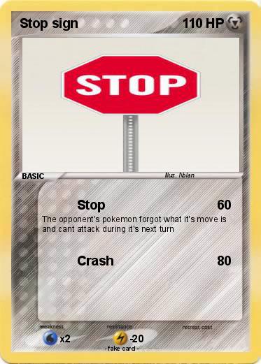 Pokemon Stop sign