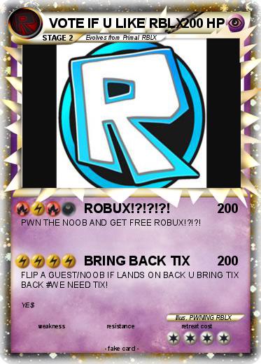 Pokemon VOTE IF U LIKE RBLX