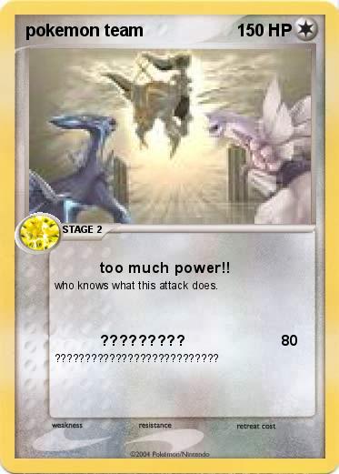 Pokemon pokemon team