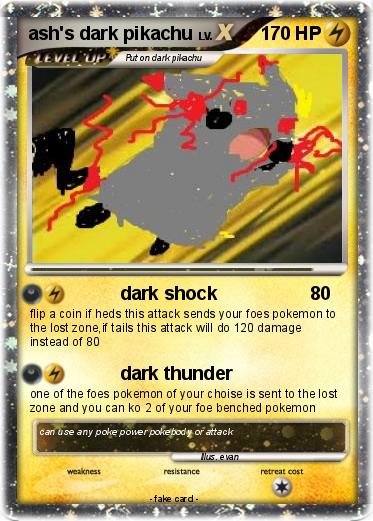 Pokemon ash's dark pikachu