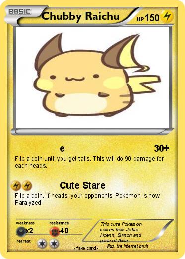 Pokemon Chubby Raichu