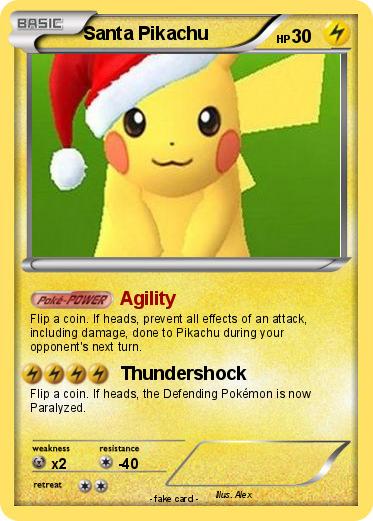 Pokemon Santa Pikachu