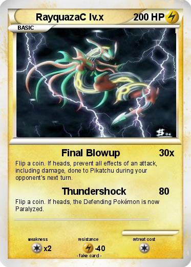 Pokemon RayquazaC lv.x