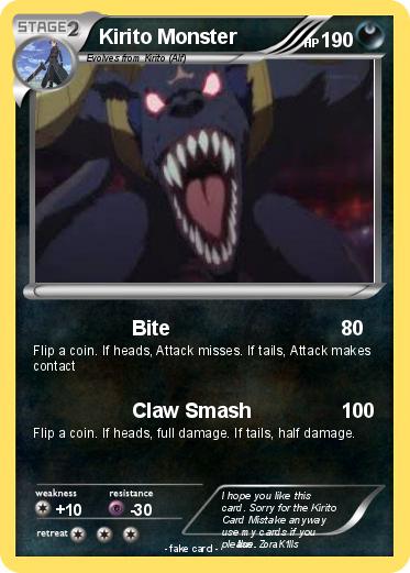 Pokemon Kirito Monster