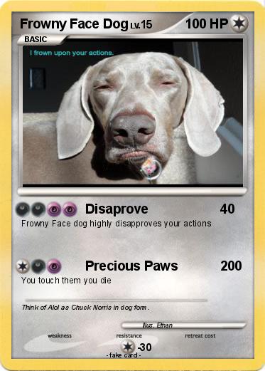 Pokemon Frowny Face Dog