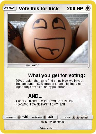 Pokemon Vote this for luck