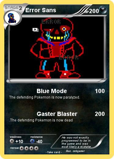Pokemon Error Sans