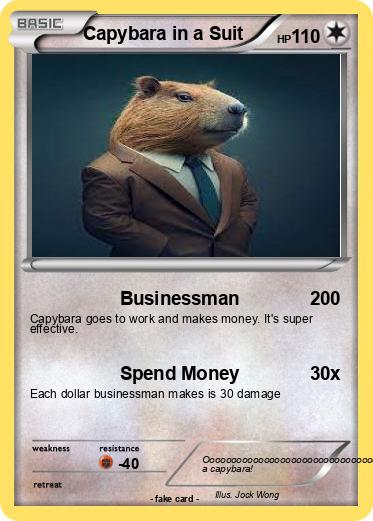 Pokemon Capybara in a Suit