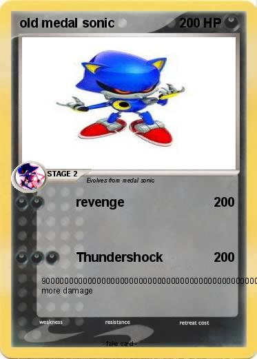 Pokemon old medal sonic