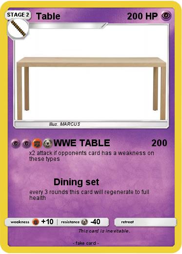 Pokemon Table