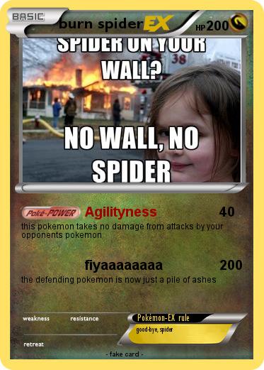Pokemon burn spider