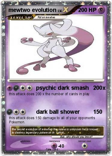 Pokemon mewtwo evolution
