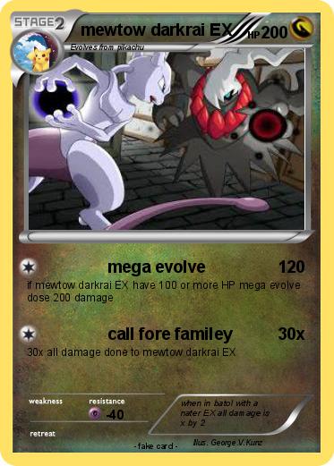 Pokemon mewtow darkrai EX