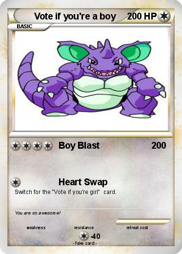 Pokemon Vote if you're a boy
