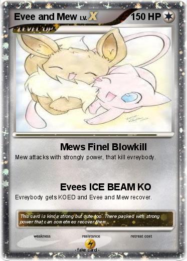 Pokemon Evee and Mew Pokemon Evee and Mew
