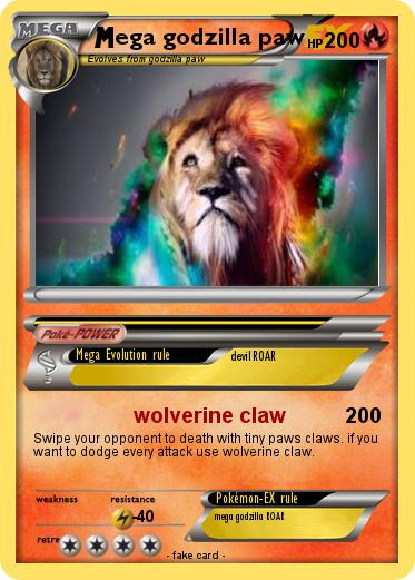 Pokemon ega godzilla paw