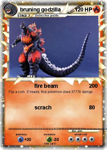 Pokemon bruning godzilla