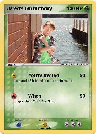 Pokemon Jared's 6th birthday