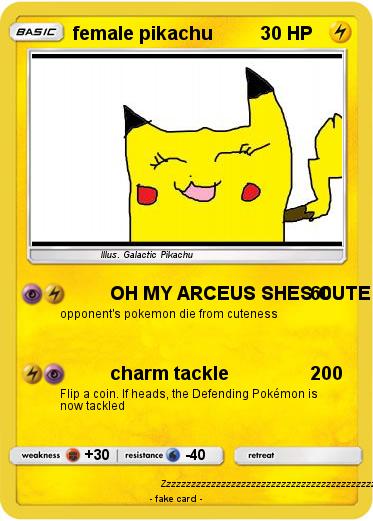 Pokemon female pikachu